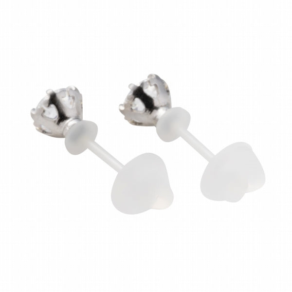 キュービックジルコニア/タンザナイト K10セラミックピアス(Birthday/12月誕生石)《FP6N0012》