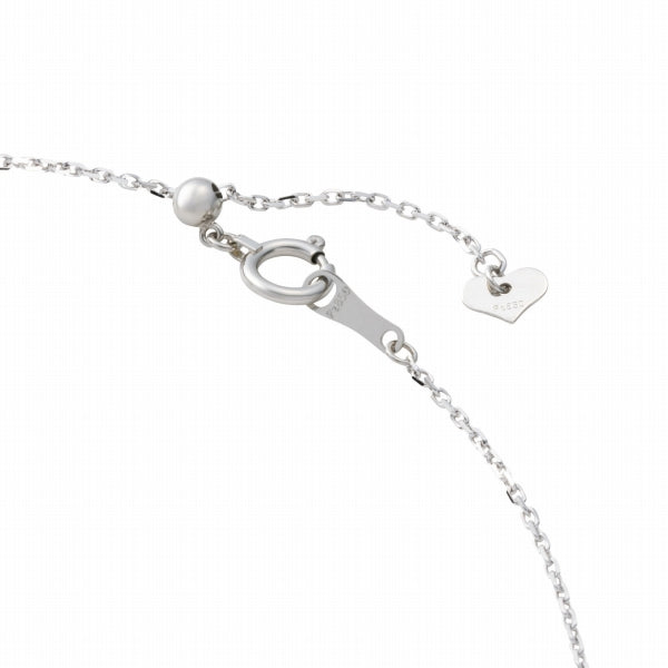 ダイヤモンド プラチナネックレス(計0.15カラット/テーパーバケット/馬蹄モチーフ/ベゼル/4月誕生石)《WPDD3499》