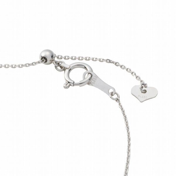 ダイヤモンド プラチナネックレス(計0.2カラット/テーパーバケット/ハートモチーフ/ベゼル/4月誕生石)《WPDD3502》