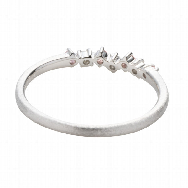 パパラチアサファイア/ダイヤモンド プラチナリング(クレサンベール/マット/9月誕生石)《WRGP4098》