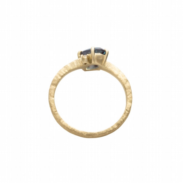 アレキサンドライト/ダイヤモンド K18リング(クレサンベール/ハンドメイド風/6月誕生石)《WRGA4100》