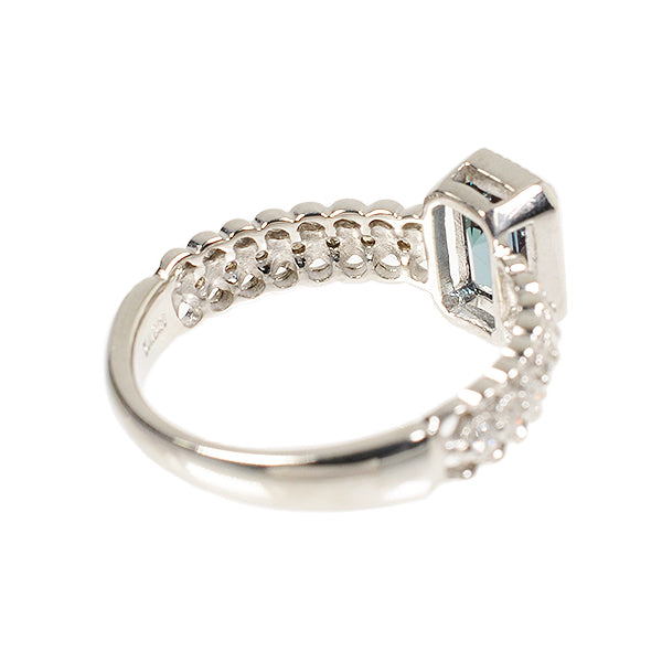 アレキサンドライト/ダイヤモンド K18リング(クレサンベール/エメラルドカット/アンティーク風/6月誕生石)《WRGA2636》