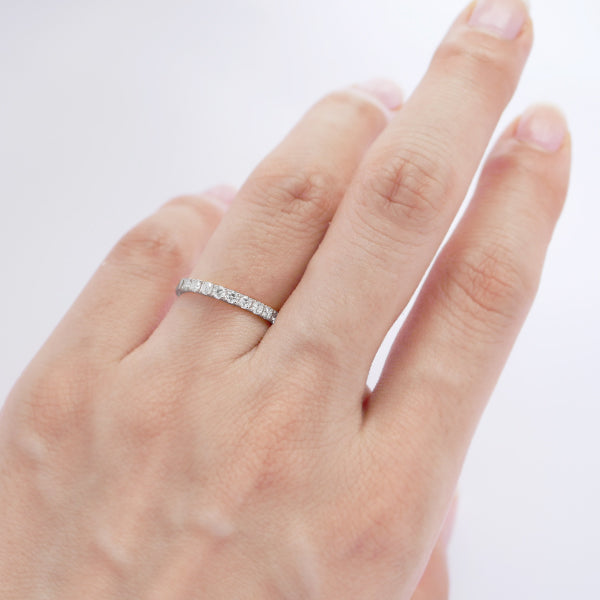 ダイヤモンド プラチナリング(0.3カラット/ハーフエタニティ/4月誕生石)《BRGD4068W》