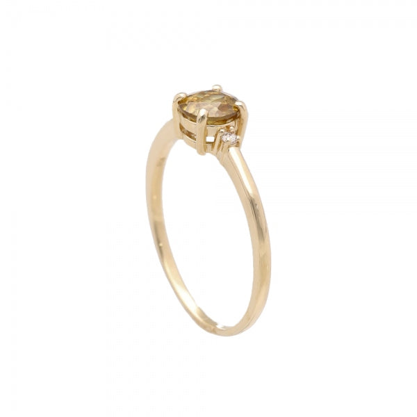 スフェーン/ダイヤモンド K18リング(7月誕生石)《WRGN4136》