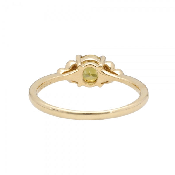 スフェーン/ダイヤモンド K18リング(ミル打ち/7月誕生石)《WRGN4137》