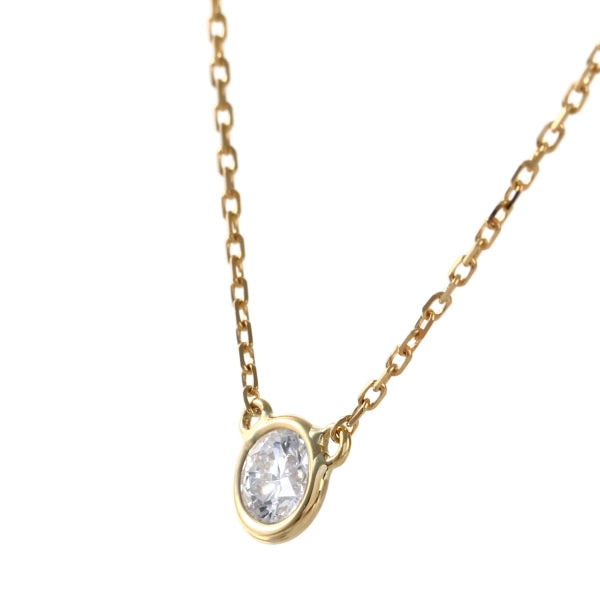 ダイヤモンド K18ネックレス(0.15カラット/Dカラー/SI2UP/3EX(H&C)/一粒/フロートセッティング/4月誕生石/グレーディングレポート付き)《JPDD1436》