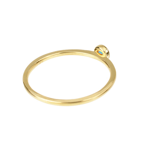 ブルーサファイア K18リング(クレサンベール/パレット/カボションカット/フクリン/9月誕生石)《WRGS2647》