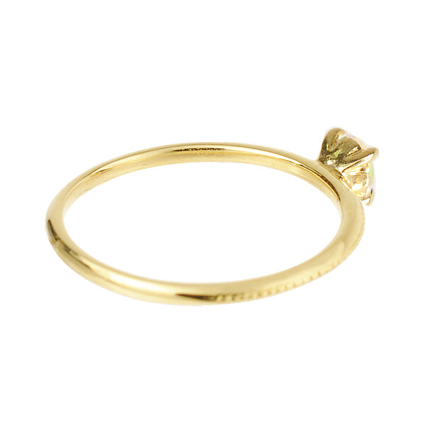 ウォーターオパール K18リング(クレサンベール/パレット/ミル打ち/10月誕生石)《WRGW2643》