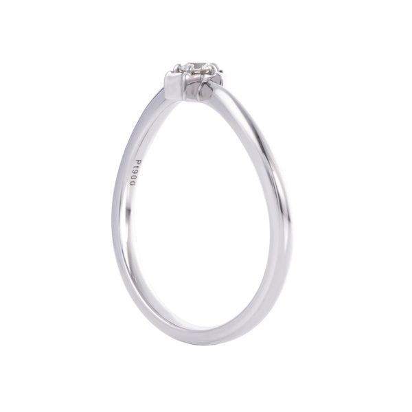 ダイヤモンド プラチナリング(スターモチーフ/ブリリアントタイム/4月誕生石)《WRGD4139》