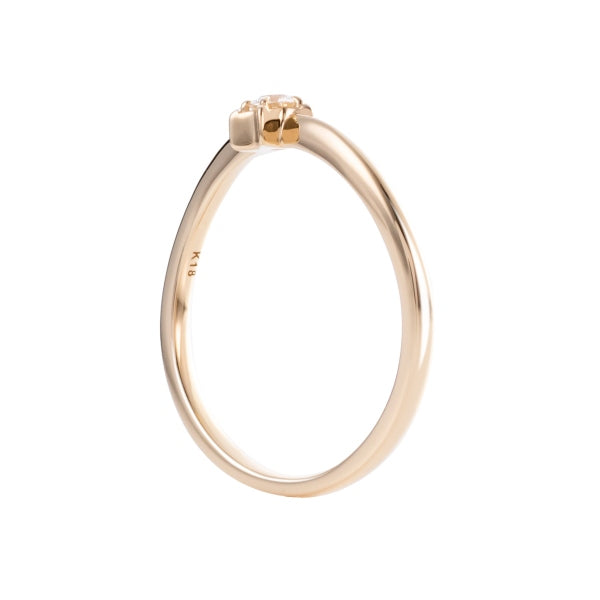 ダイヤモンド K18リング(スターモチーフ/ブリリアントタイム/4月誕生石)《WRGD4140》