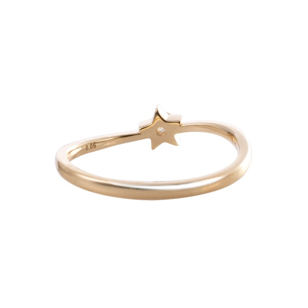 ダイヤモンド K18リング(スターモチーフ/ブリリアントタイム/4月誕生石)《WRGD4140》