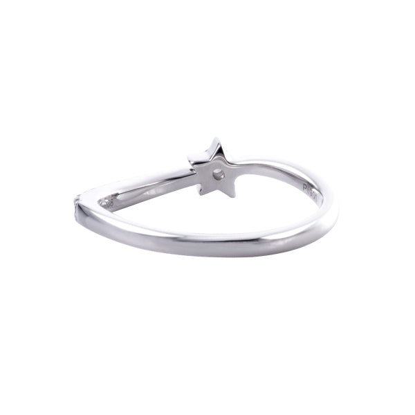 ダイヤモンド プラチナリング(計0.14カラット/スターモチーフ/シューティングスター/ブリリアントタイム/4月誕生石)《WRGD4141》