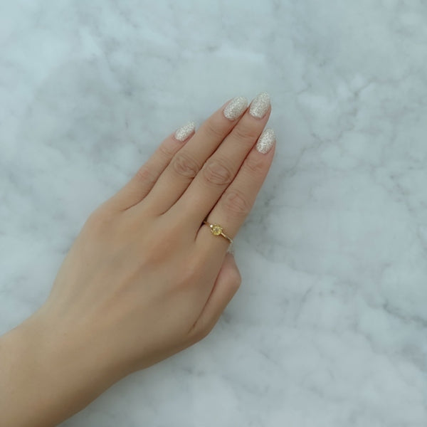 スフェーン/ダイヤモンド K18リング(7月誕生石)《WRGN4136》