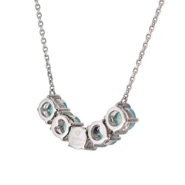 ウォーターオパール プラチナネックレス(クレサンベール/ライン/10月誕生石)《WPDW3105》