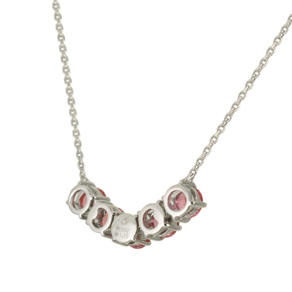 パパラチアサファイア プラチナネックレス(クレサンベール/ライン/9月誕生石)《WPDP3105》