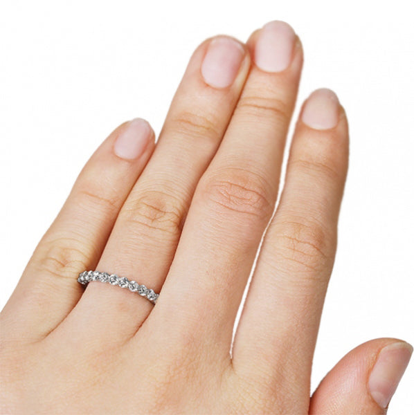 ダイヤモンド プラチナリング(計0.5カラット/ハーフエタニティ/4月誕生石)《WRGD2666》