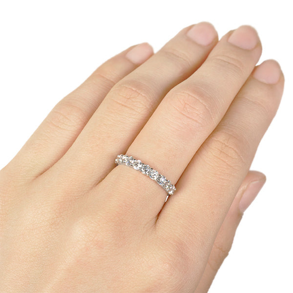 ダイヤモンド プラチナリング(計1.0カラット/ハーフエタニティ/4月誕生石)《WRGD2667》