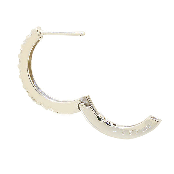 ダイヤモンド K18ピアス(計0.5カラット/フープ/4月誕生石)《BEPD9208》