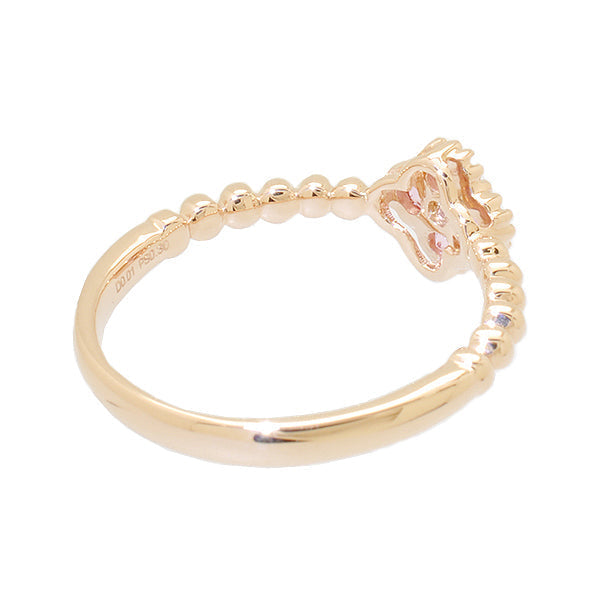 ピンクサファイア/ダイヤモンド K18リング(クレサンベール/9月誕生石)《BRGN9216》