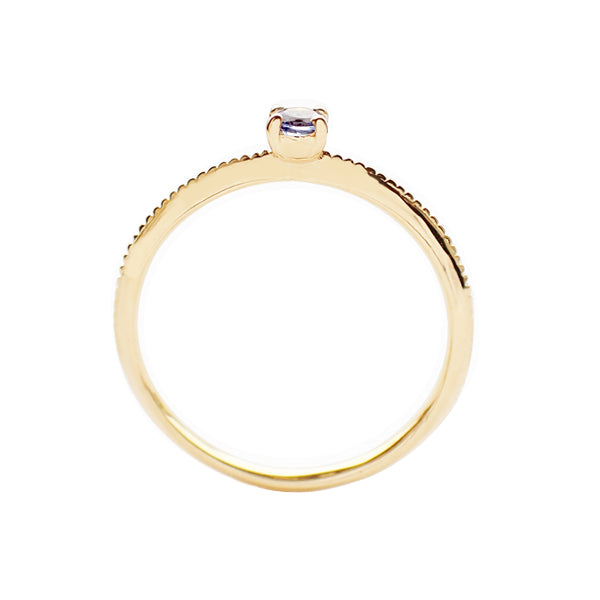 タンザナイト K18リング(パレット/ミル打ち/12月誕生石)《WRGN3015》