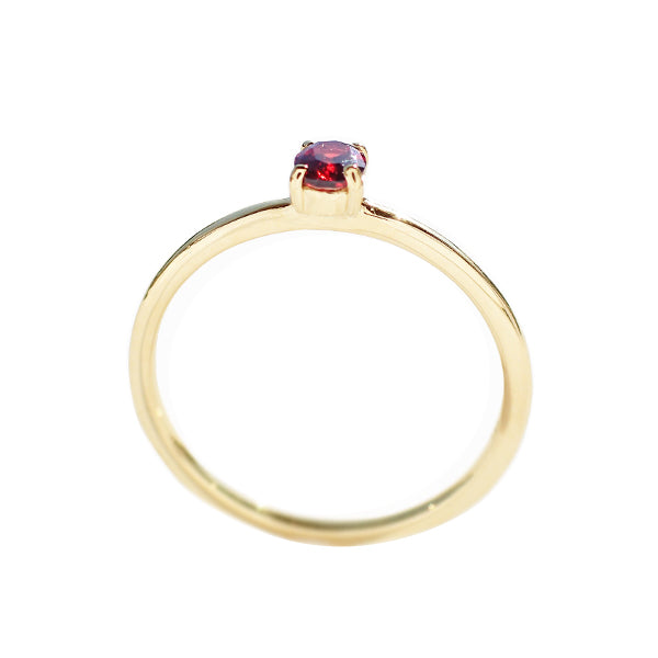 ガーネット K18リング(パレット/オーバル/ライン/1月誕生石)《WRGN3016》