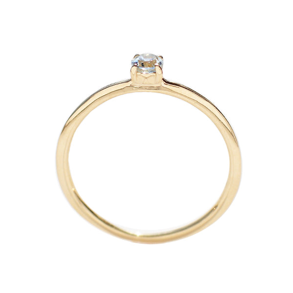 アクアマリン K18リング(パレット/オーバル/ライン/3月誕生石)《WRGN3018》