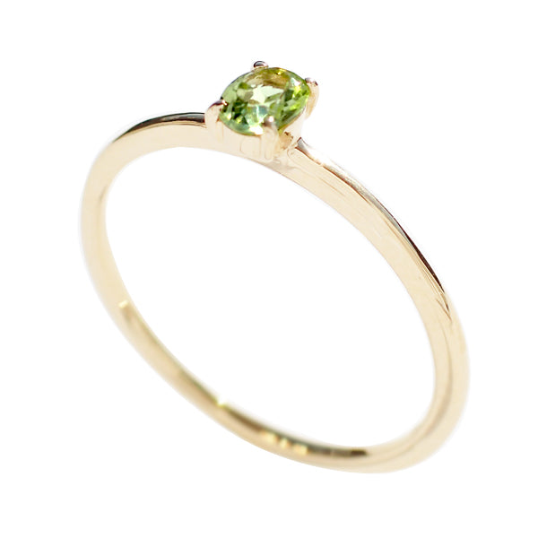 ペリドット K18リング(パレット/オーバル/ライン/8月誕生石)《WRGN3020》