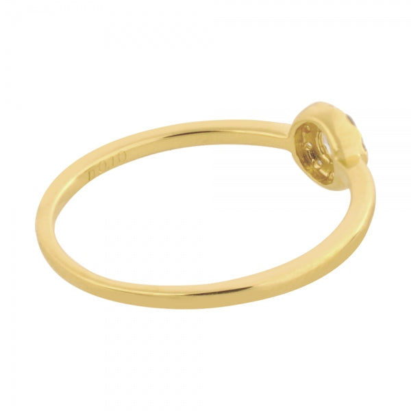 ダイヤモンド K18リング(計0.1カラット/ローズカット/取り巻き/4月誕生石)《WRGD3718》