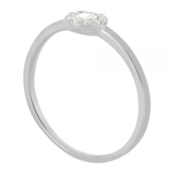 ダイヤモンド プラチナリング(計0.1カラット/ローズカット/取り巻き/4月誕生石)《WRGD3701》