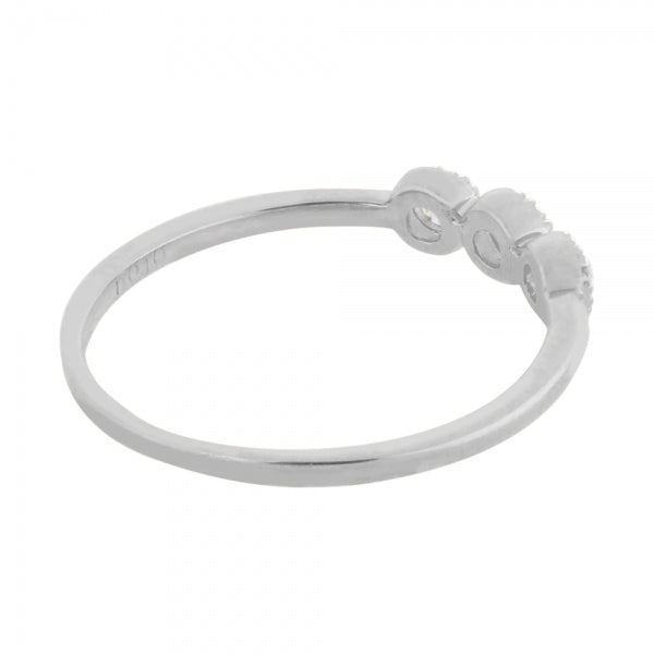 ダイヤモンド プラチナリング(計0.1カラット/ローズカット/ミル打ち/4月誕生石)《WRGD3689》