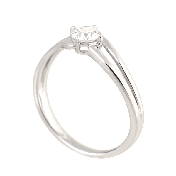 ダイヤモンド プラチナリング(0.3カラット/Dカラー/SI2UP/3EX(H&C)/一粒/4月誕生石/グレーディングレポート付き)《JRGD1180》