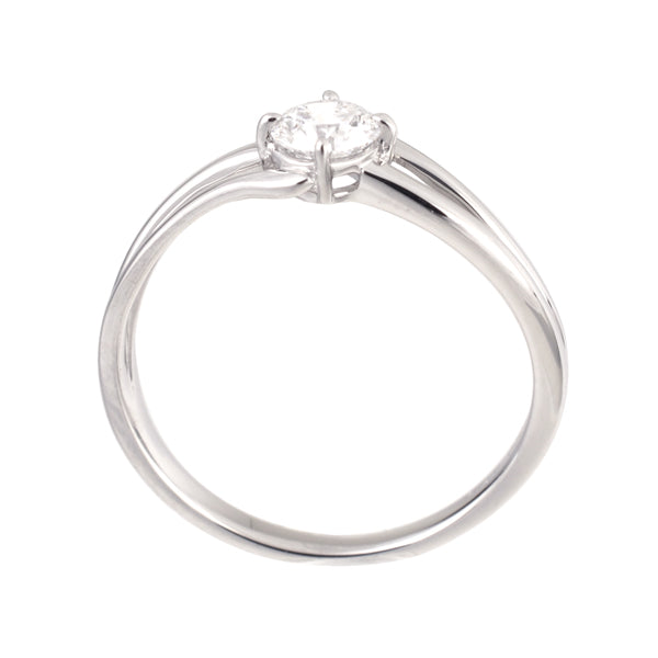 ダイヤモンド プラチナリング(0.3カラット/Dカラー/SI2UP/3EX(H&C)/一粒/4月誕生石/グレーディングレポート付き)《JRGD1180》