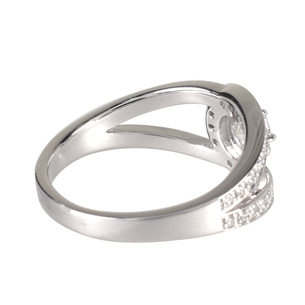 ダイヤモンド プラチナリング(計0.3カラット/Dカラー/SI2UP/3EX(H&C)/取り巻き/4月誕生石/グレーディングレポート付き)《JRGD1184》