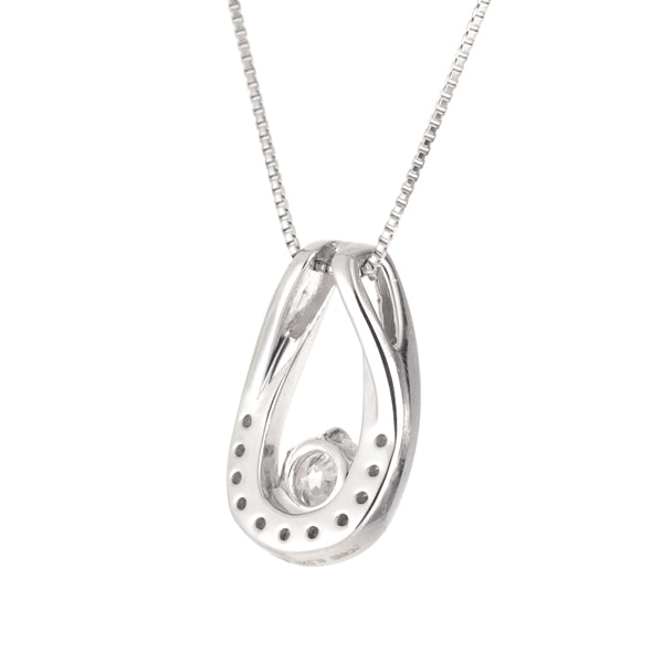 ダイヤモンド プラチナネックレス(0.3カラット/Dカラー/SI2UP/3EX(H&C)/一粒/取り巻き/4月誕生石/グレーディングレポート付き)《JPDD1183》