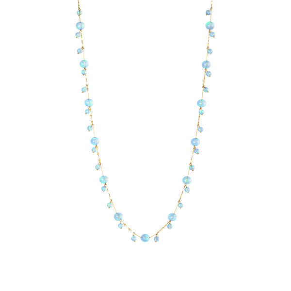 ウォーターオパール K14ネックレス(クレサンベール/ロング/70cm/10月誕生石)