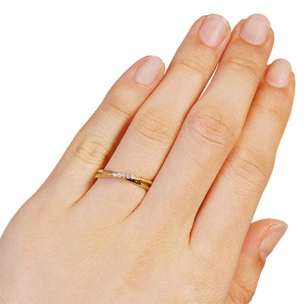 ダイヤモンド K18リング(4月誕生石)《WRGD9000》