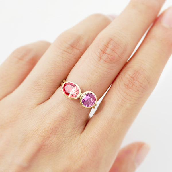 ブルーサファイア/ダイヤモンド K18リング(クレサンベール/1カラットUP/オーバル/フクリン/9月誕生石)《WRGS3578》