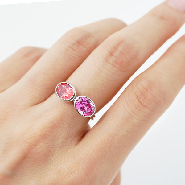 ブルーサファイア プラチナリング(クレサンベール/1カラットUP/オーバル/フクリン/9月誕生石)《WRGS3592》