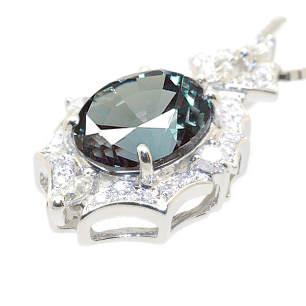 アレキサンドライト/ダイヤモンド プラチナネックレス(クレサンベール/35周年/6月誕生石)《BPDA6931》