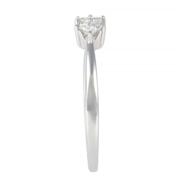 ダイヤモンド プラチナリング(計0.23カラット/プリンセス/4月誕生石)《JRGD1596》