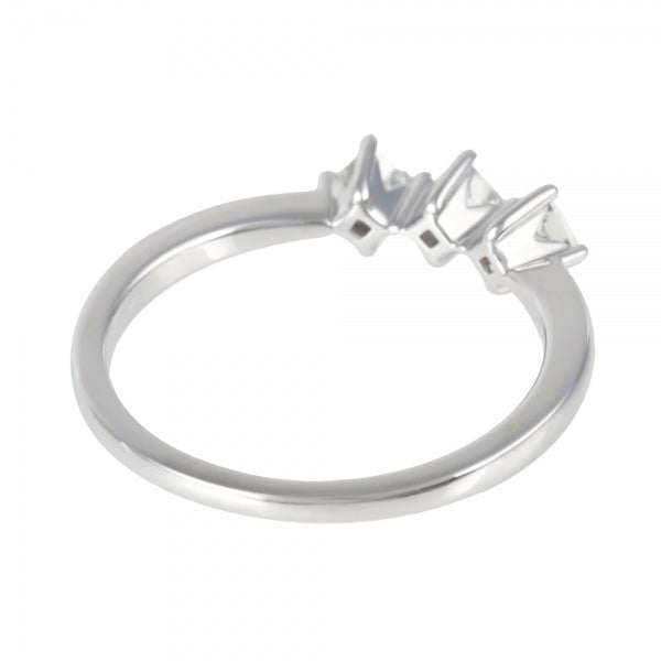 ダイヤモンド プラチナリング(計0.23カラット/プリンセス/4月誕生石)《JRGD1596》