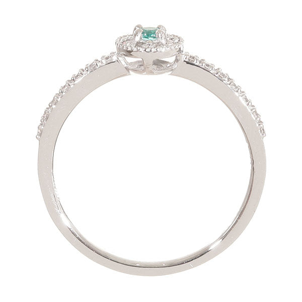 トルマリン/ダイヤモンド K18リング(ネオンブルー/取り巻き/10月誕生石)《WRGN3005》