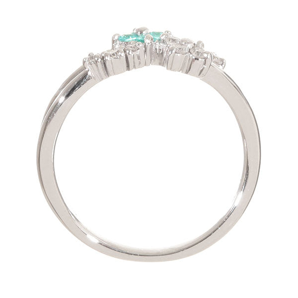 トルマリン/ダイヤモンド K18リング(ネオンブルー/10月誕生石)《WRGN3002》