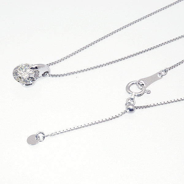 ダイヤモンド プラチナネックレス(1.0カラット/大特価/一粒/ベネチアンチェーン/4月誕生石/グレーディングレポート付き)《BPDD6820》