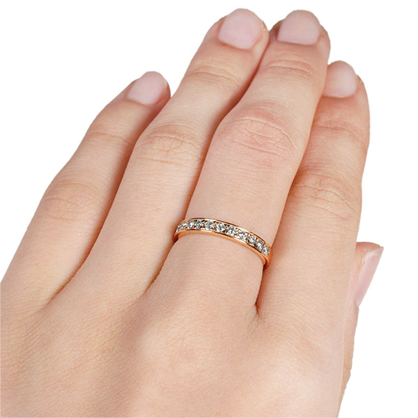 ダイヤモンド K18リング(計0.3カラット/ハーフエタニティ/4月誕生石)《BRGD9865W》