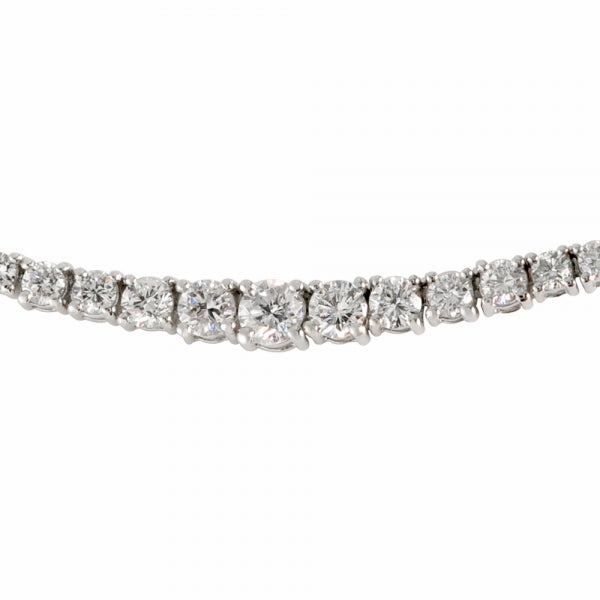 ダイヤモンド プラチナネックレス(計5.0カラット/グラデーション/テニス/フルネックレス/4月誕生石)《JNKD1276》