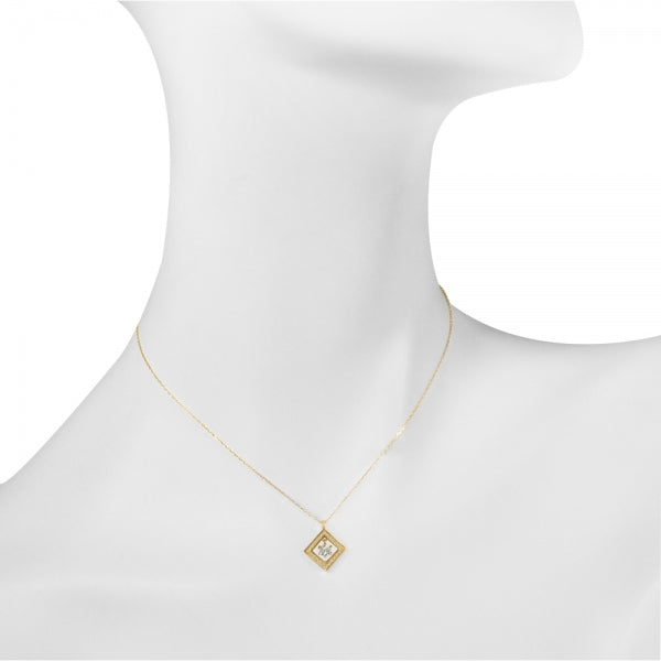 ダイヤモンド K18ネックレス(0.2カラット/一粒/4月誕生石/グレーディングレポート付き)《WPDD3256》