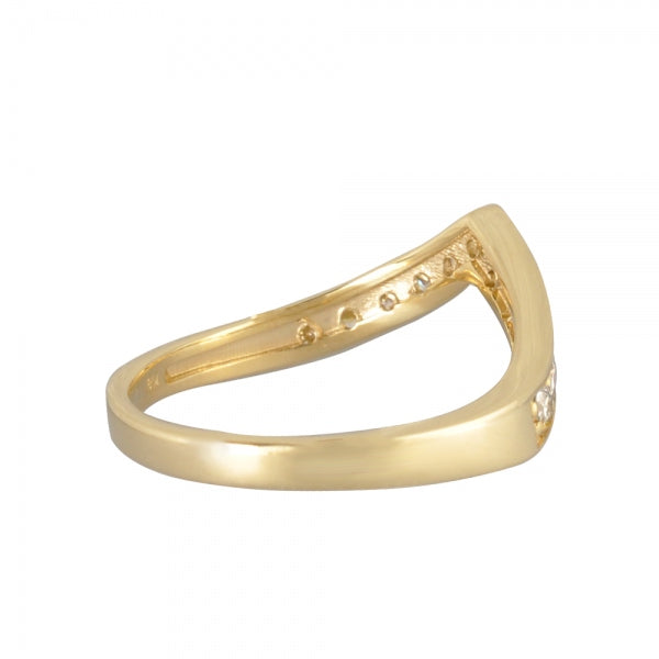 ダイヤモンド K18リング(計0.3カラット/シャープ/4月誕生石)《WRGD3265》