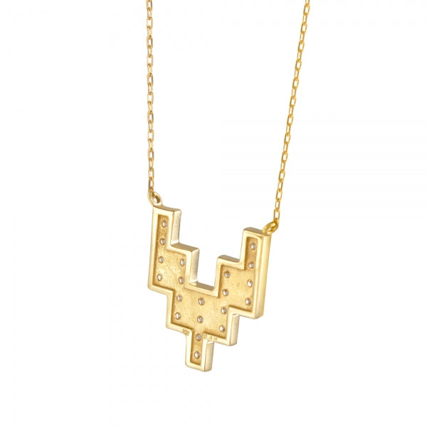 ダイヤモンド K18ネックレス(計0.48カラット/タイル/4月誕生石)《WPDD3253》