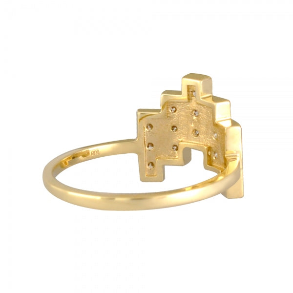 ダイヤモンド K18リング(計0.3カラット/タイル/4月誕生石)《WRGD3268》